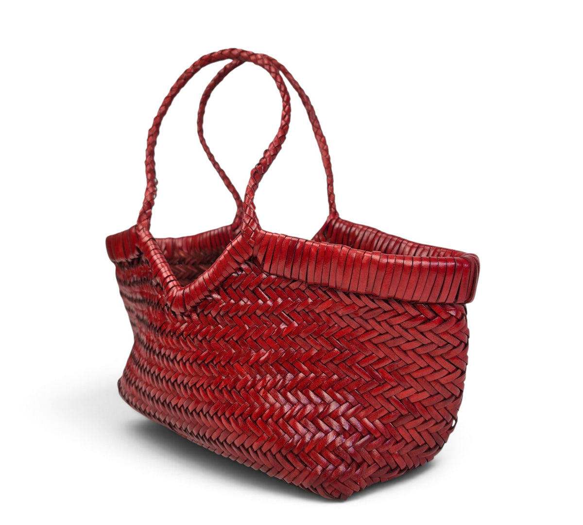 Velourleer Artisanal Genuine Buffalo Leather Woven Arm Bag – Medium Everyday Designer Handbag