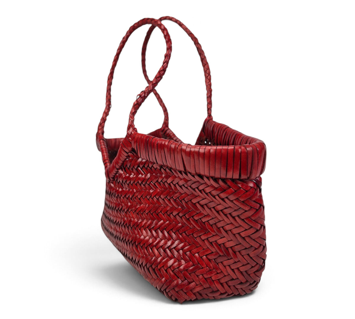 Velourleer Artisanal Genuine Buffalo Leather Woven Arm Bag – Medium Everyday Designer Handbag