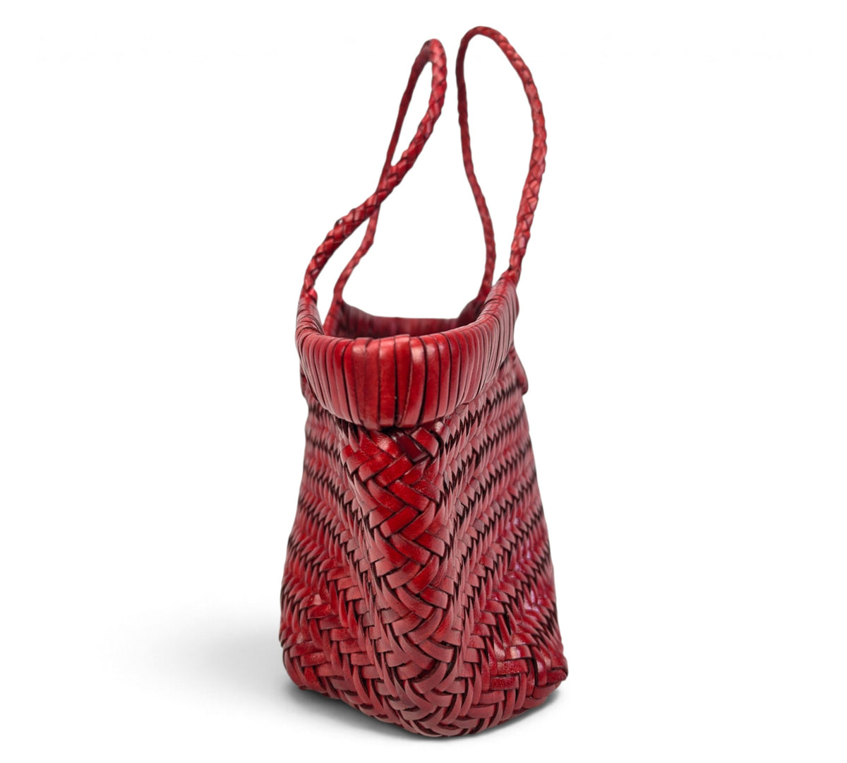 Velourleer Artisanal Genuine Buffalo Leather Woven Arm Bag – Medium Everyday Designer Handbag