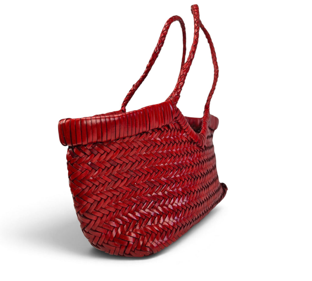 Velourleer Artisanal Genuine Buffalo Leather Woven Arm Bag – Medium Everyday Designer Handbag