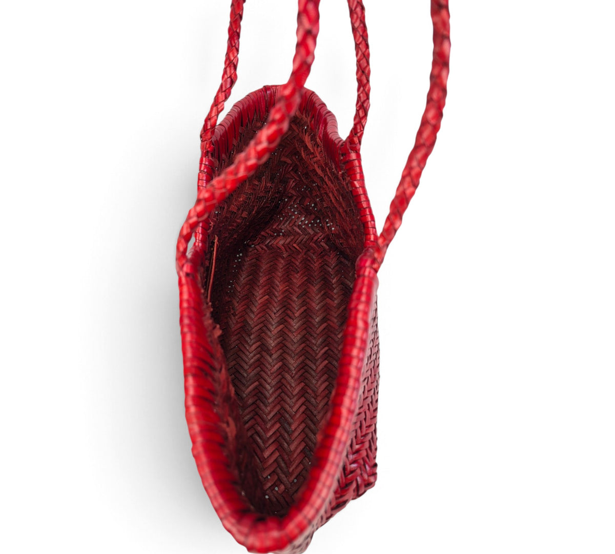 Velourleer Artisanal Genuine Buffalo Leather Woven Arm Bag – Medium Everyday Designer Handbag