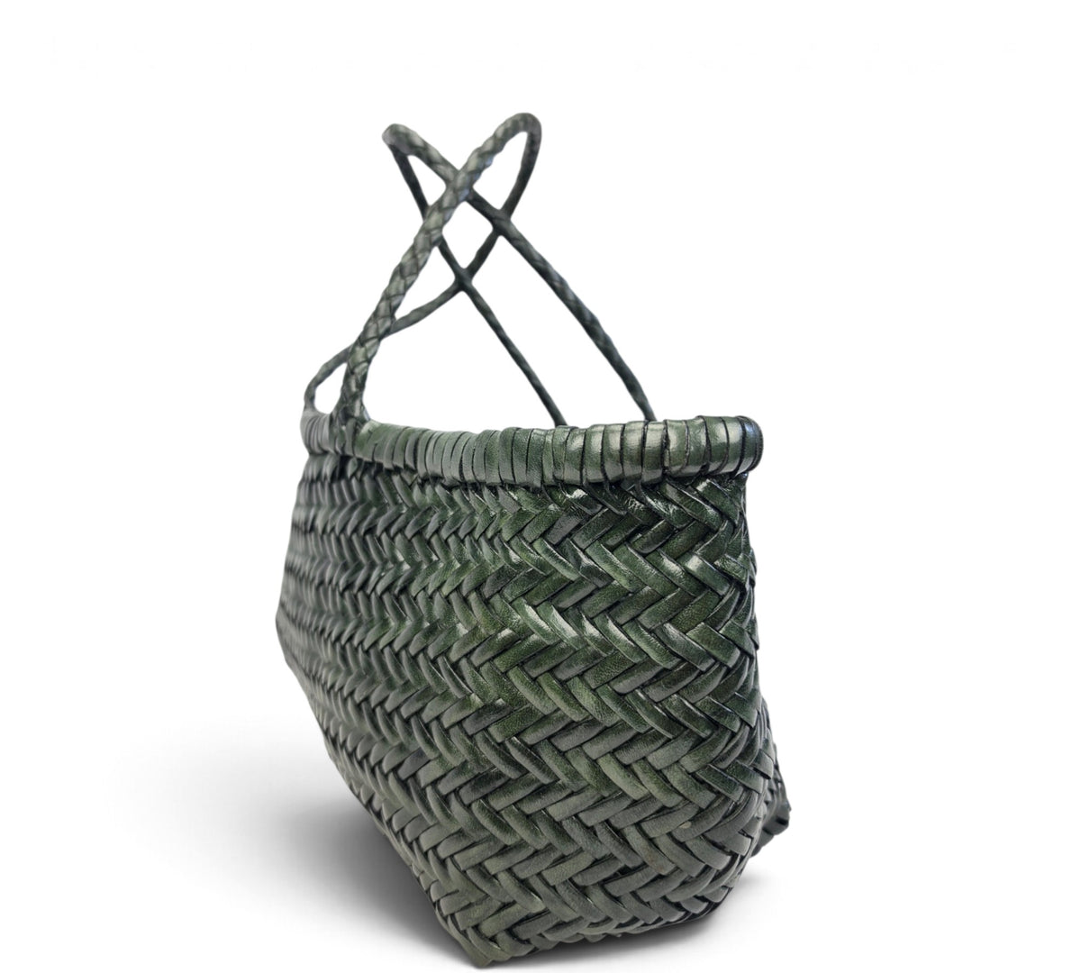 Velourleer Artisanal Genuine Buffalo Leather Woven Arm Bag – Medium Everyday Designer Handbag