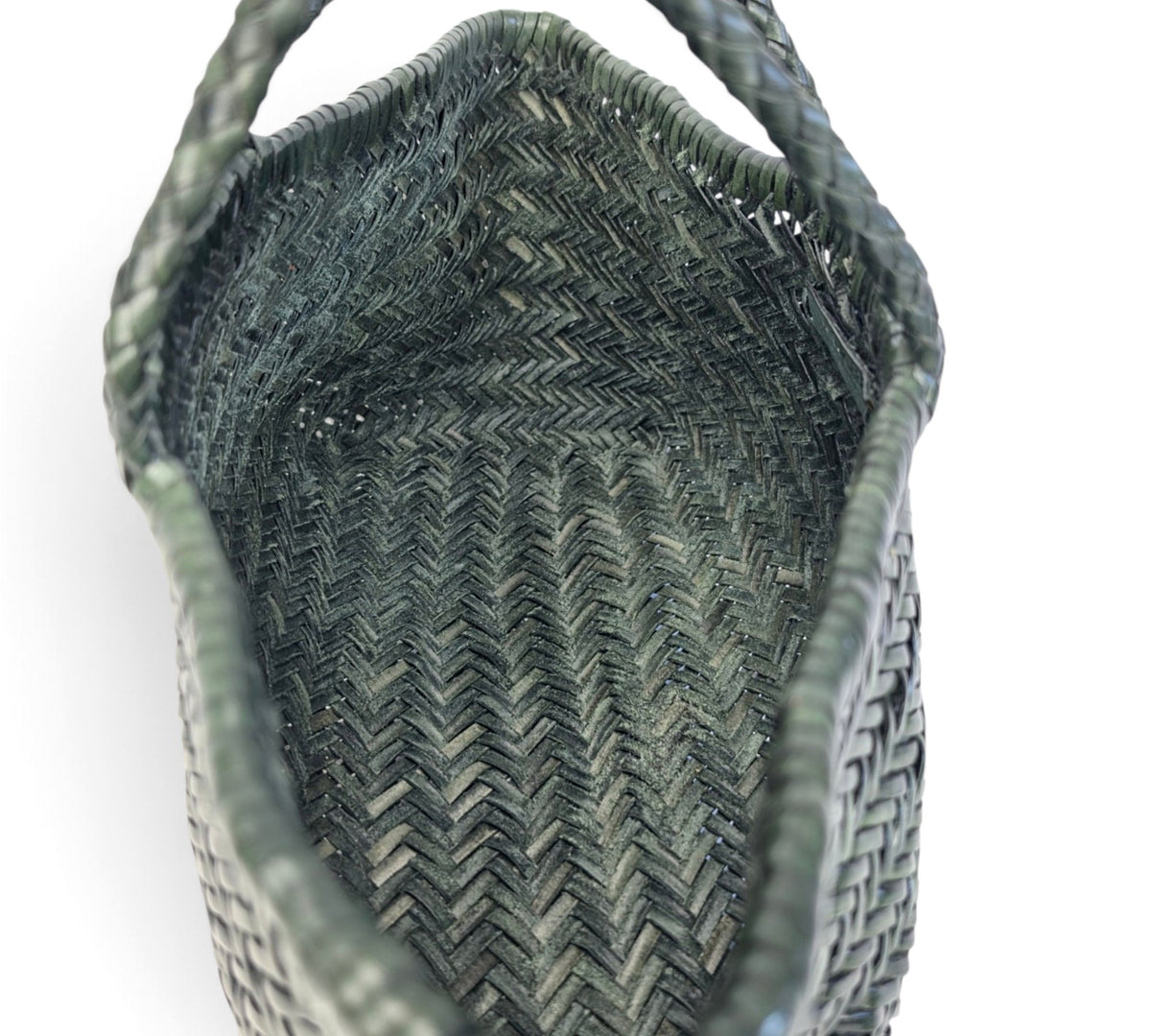 Velourleer Artisanal Genuine Buffalo Leather Woven Arm Bag – Medium Everyday Designer Handbag