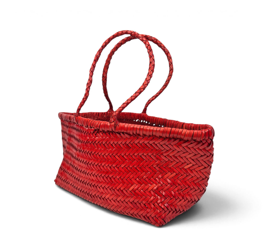 Velourleer Artisanal Genuine Buffalo Leather Woven Arm Bag – Medium Everyday Designer Handbag