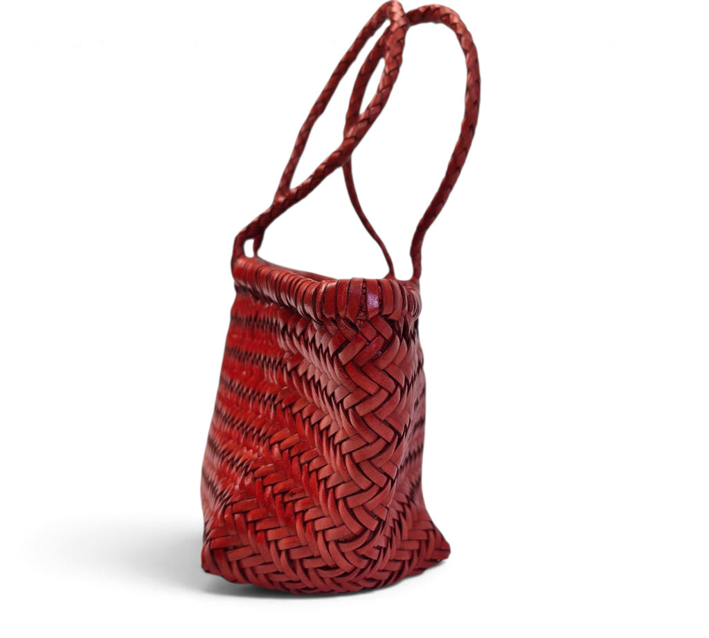 Velourleer Artisanal Genuine Buffalo Leather Woven Arm Bag – Medium Everyday Designer Handbag
