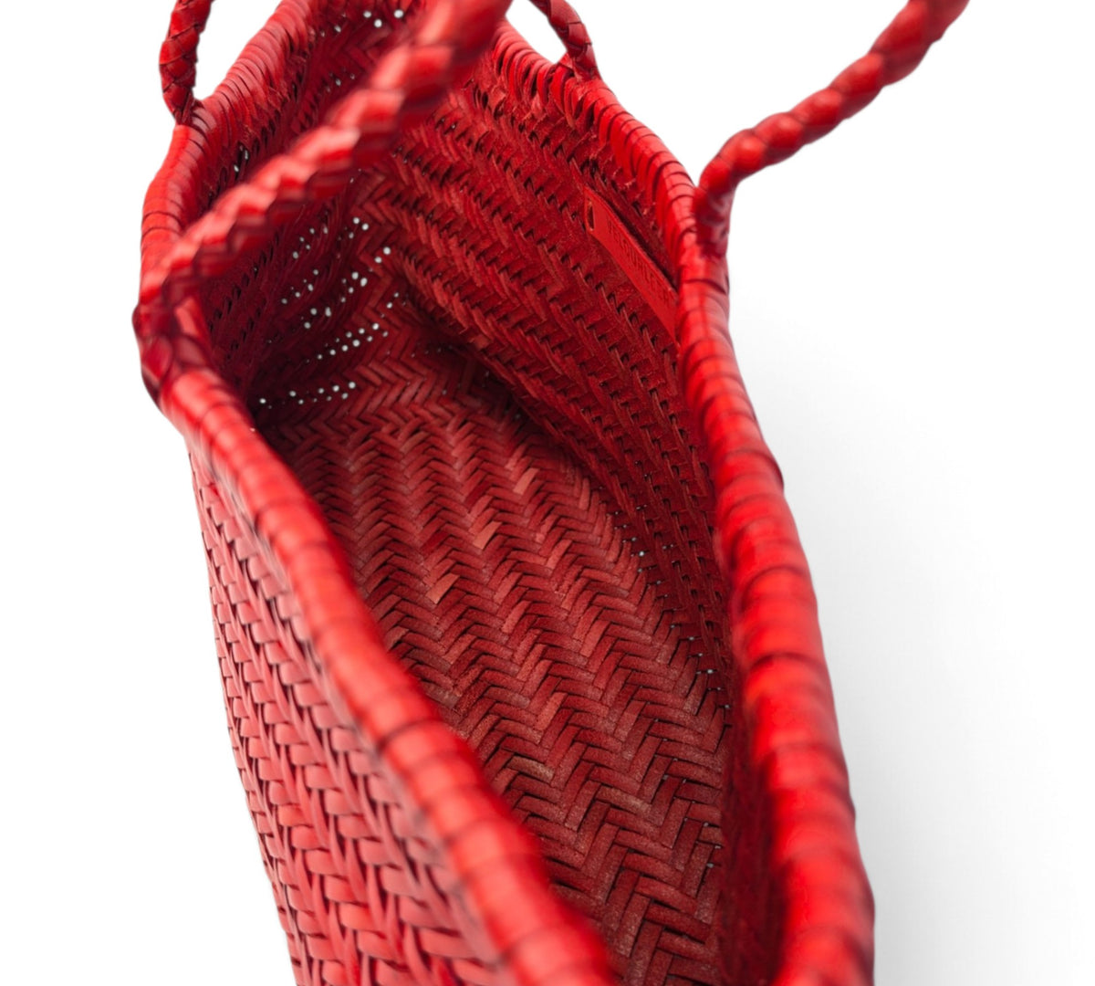 Velourleer Artisanal Genuine Buffalo Leather Woven Arm Bag – Medium Everyday Designer Handbag