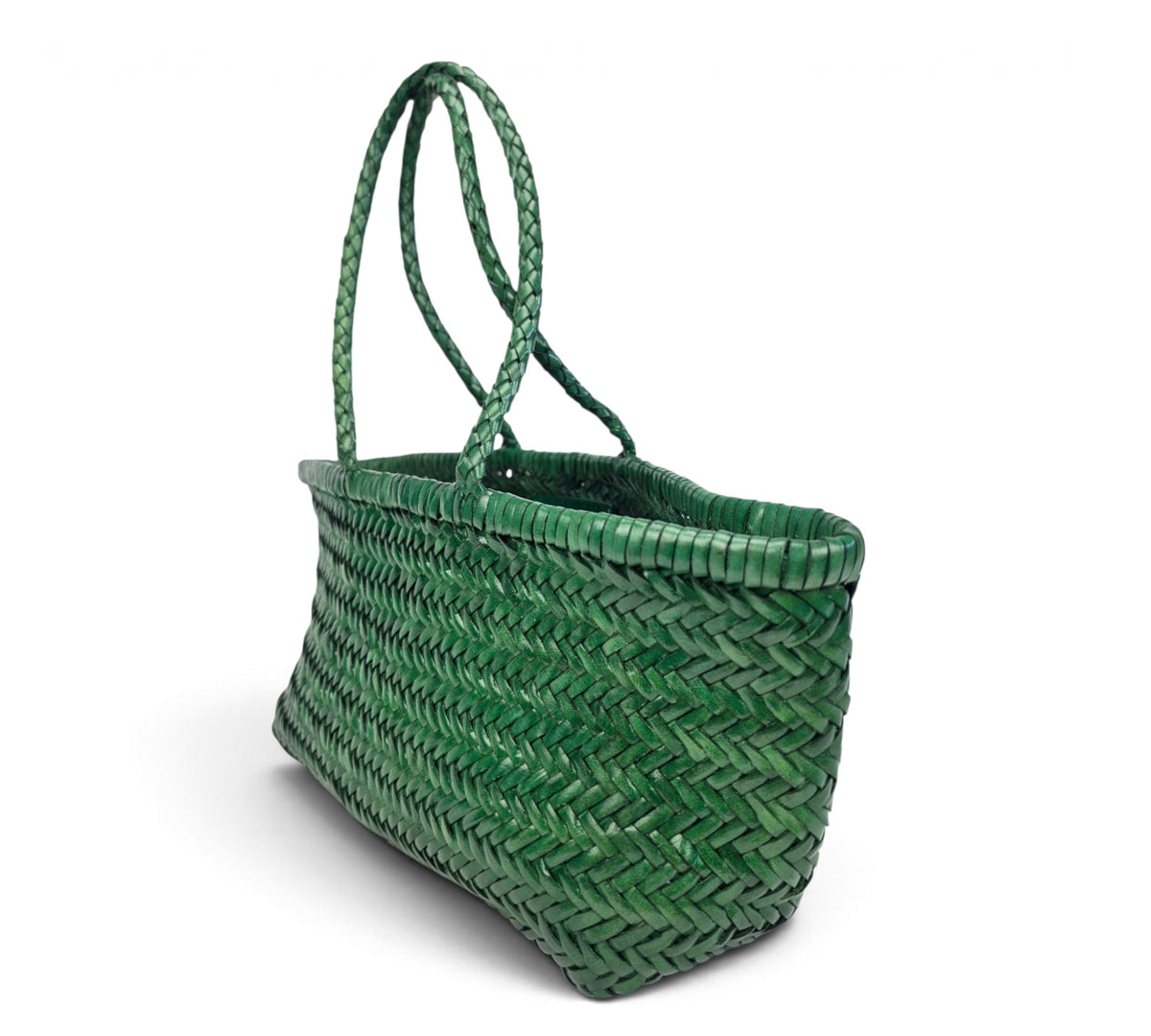 Velourleer Artisanal Genuine Buffalo Leather Woven Arm Bag – Medium Everyday Designer Handbag