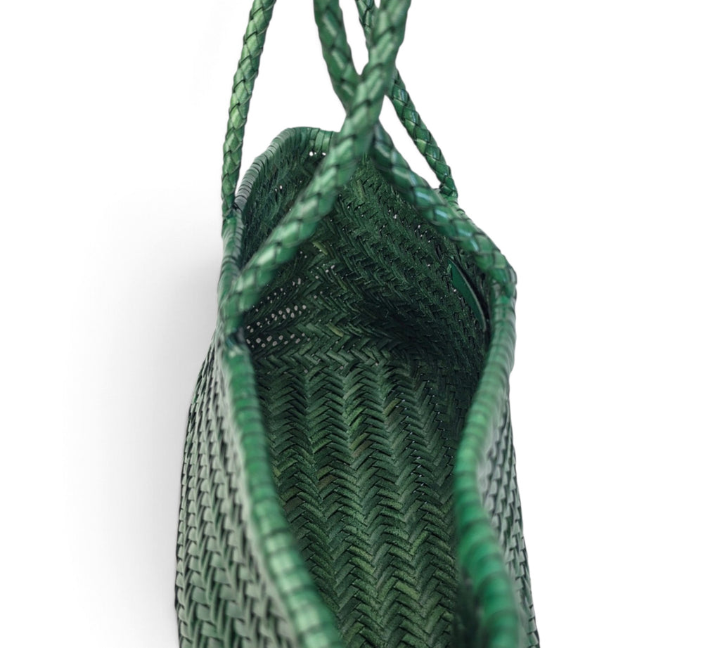 Velourleer Artisanal Genuine Buffalo Leather Woven Arm Bag – Medium Everyday Designer Handbag