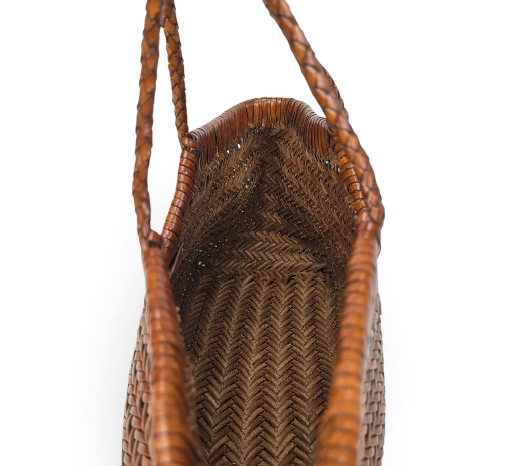 Velourleer Artisanal Genuine Buffalo Leather Woven Arm Bag – Medium Everyday Designer Handbag