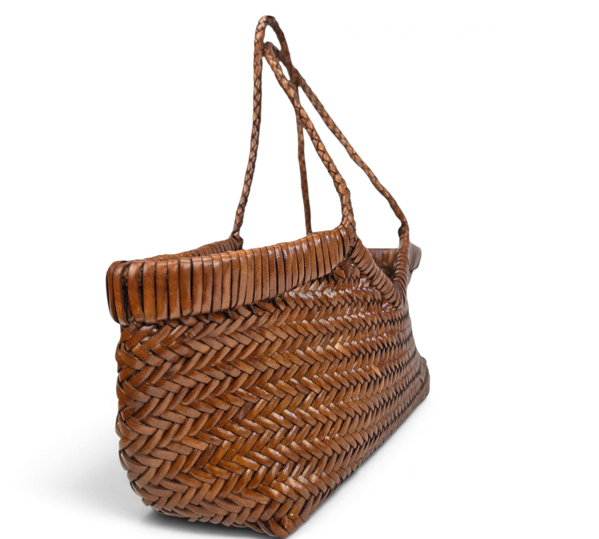 Velourleer Artisanal Genuine Buffalo Leather Woven Arm Bag – Medium Everyday Designer Handbag