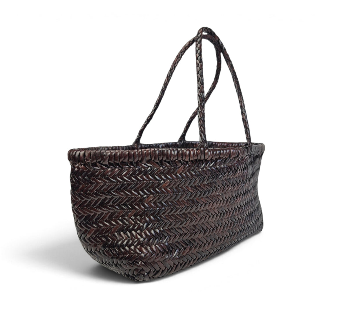Velourleer Artisanal Genuine Buffalo Leather Woven Arm Bag – Medium Everyday Designer Handbag