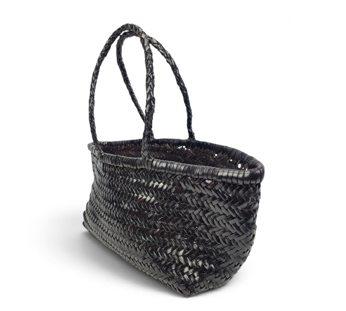 Velourleer Artisanal Genuine Buffalo Leather Woven Arm Bag – Medium Everyday Designer Handbag