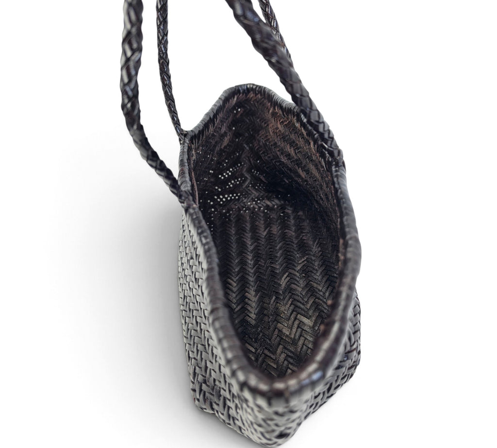 Velourleer Artisanal Genuine Buffalo Leather Woven Arm Bag – Medium Everyday Designer Handbag