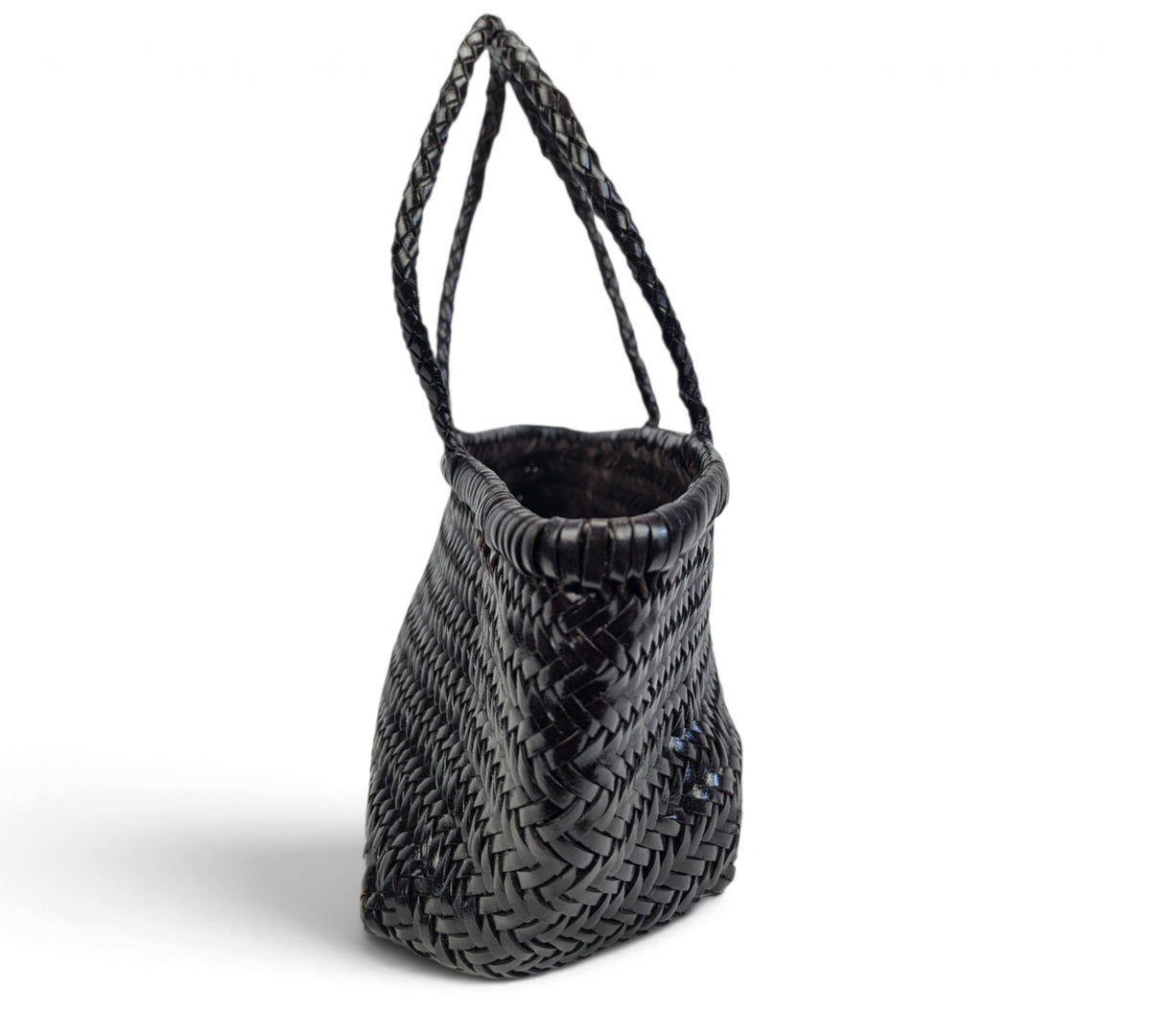 Velourleer Artisanal Genuine Buffalo Leather Woven Arm Bag – Medium Everyday Designer Handbag